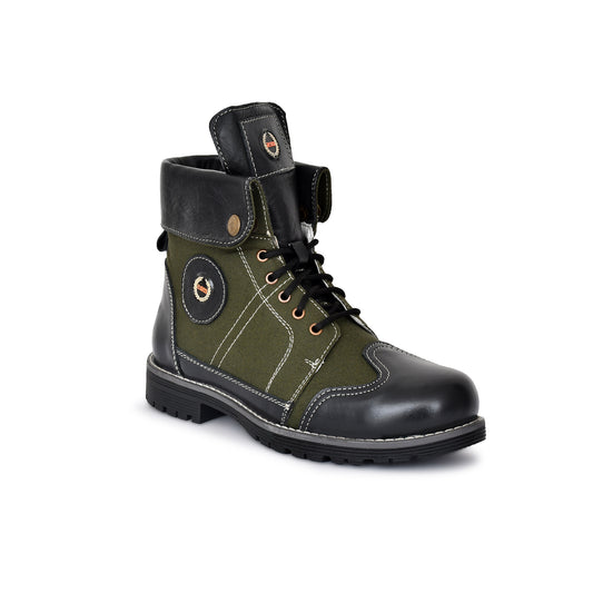 Biker Boots : 6 & 9 Inches Foldable Leather with heavy duty Rubber sole.