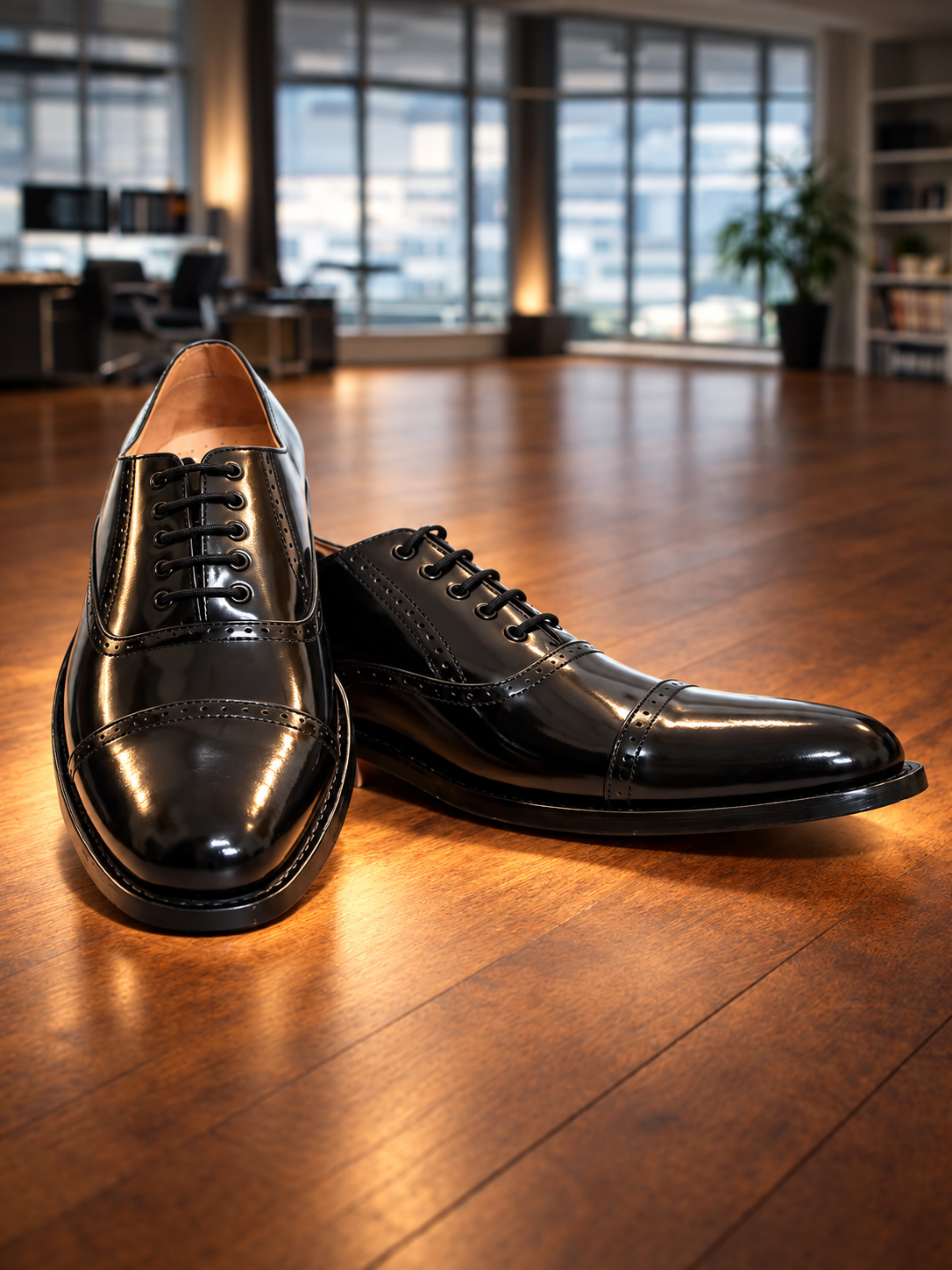 Elevator Shoes : 3″ Inches Hidden Height Increasing Black Leather Oxford Shoes. - Agra Shoe Mart