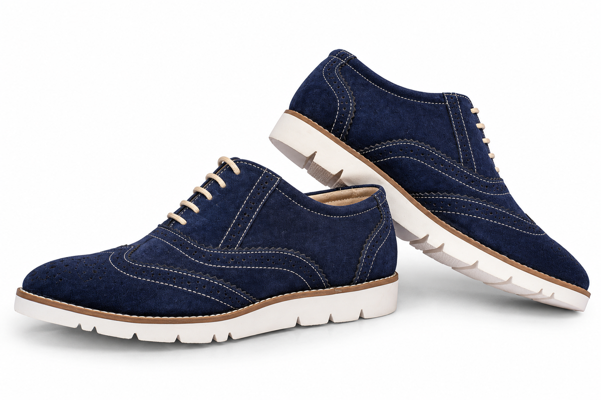 Blue suede leather sneakers by ASM