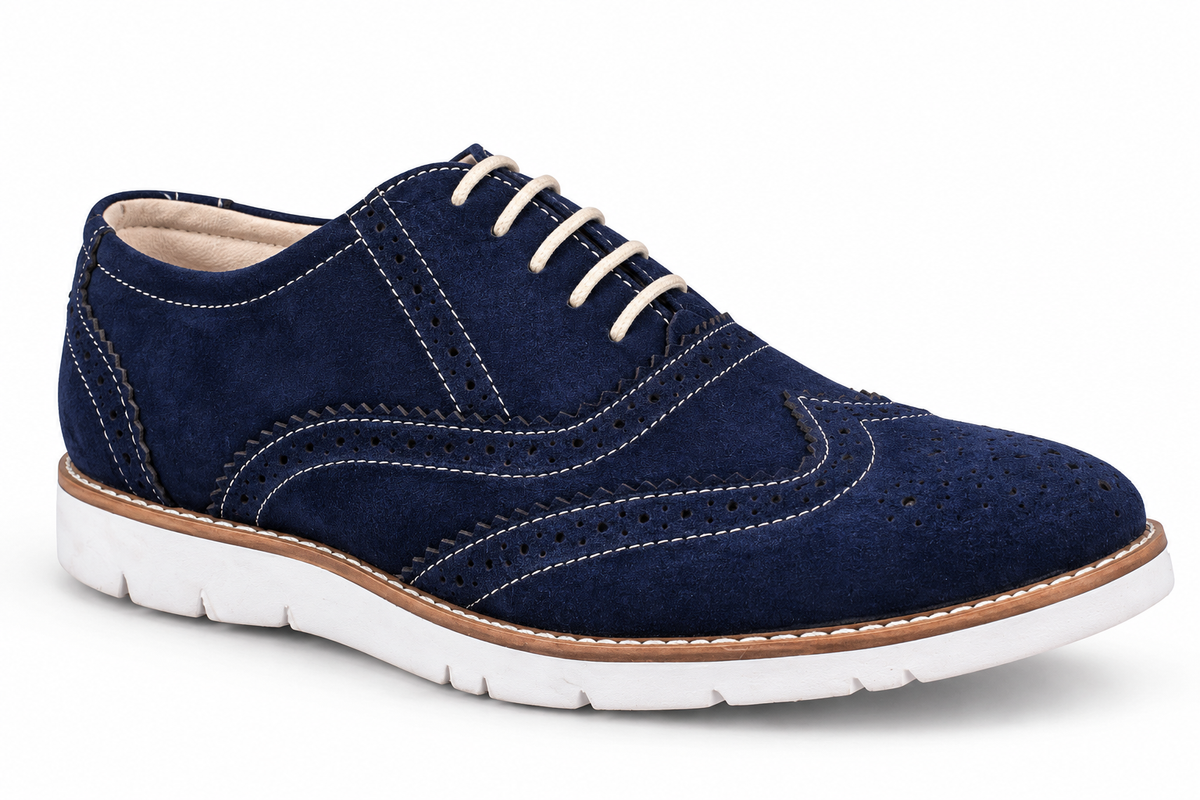 Blue suede leather sneakers by ASM