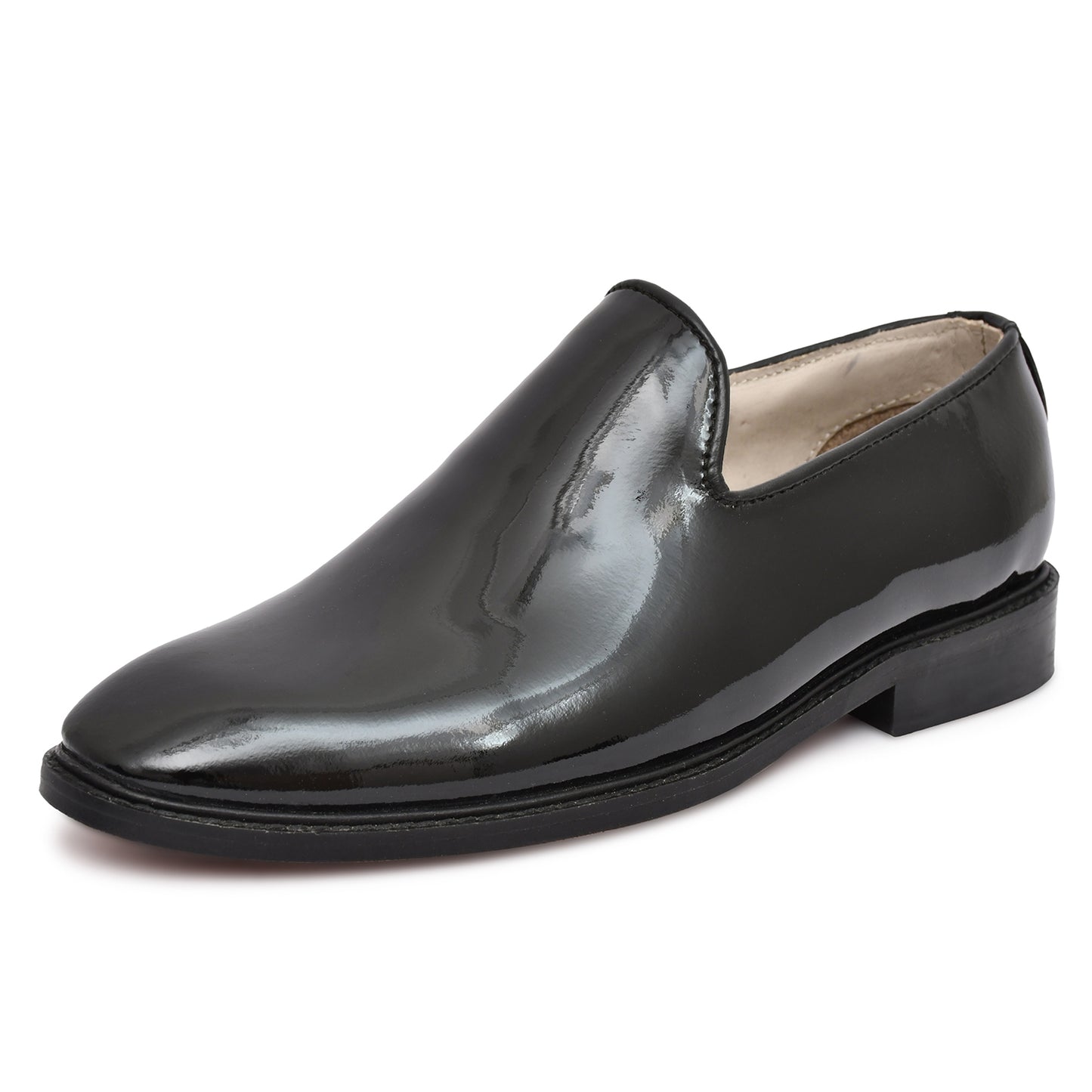 Penny loafers : Black Patent leather Penny loafer with Memory foam footpad. Article : H5073