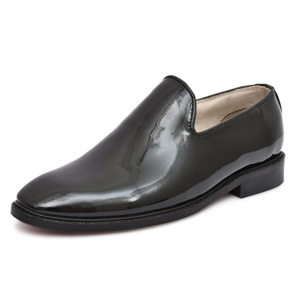 Penny loafers : Black Patent leather Penny loafer with Memory foam footpad. Article : H5073