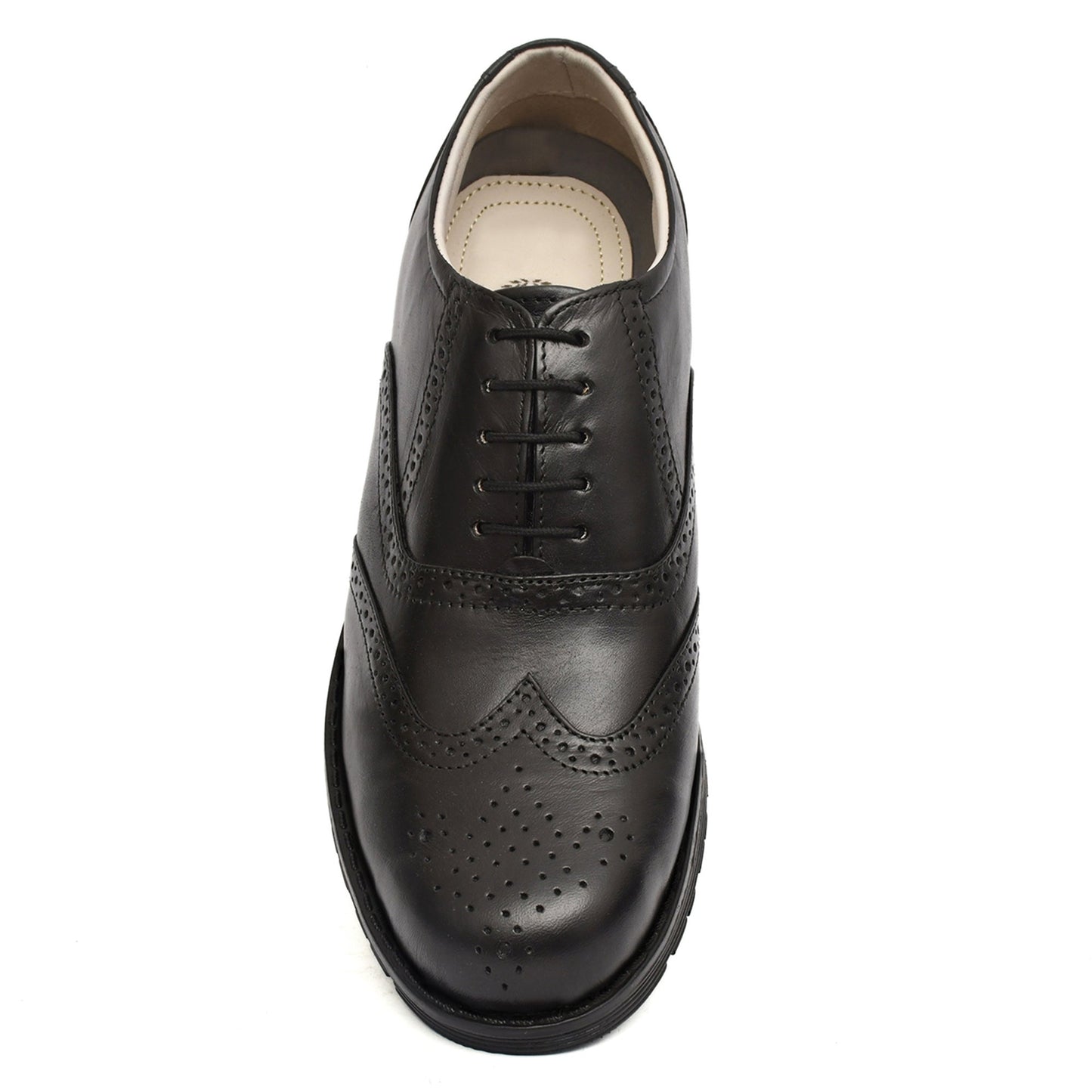 Safety Shoes : Industrial Safety leather Brogue Shoes with Steel Toe & Memory foam footpad.