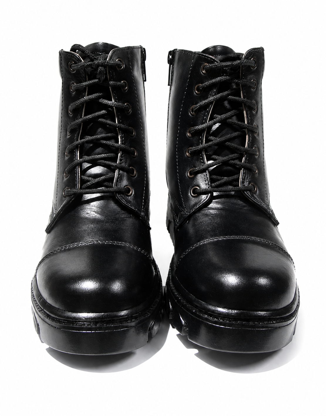 Stivali DMS: Stivali Tattici in Pelle Nera con Plantare in Memory Foam - Art. ASM608