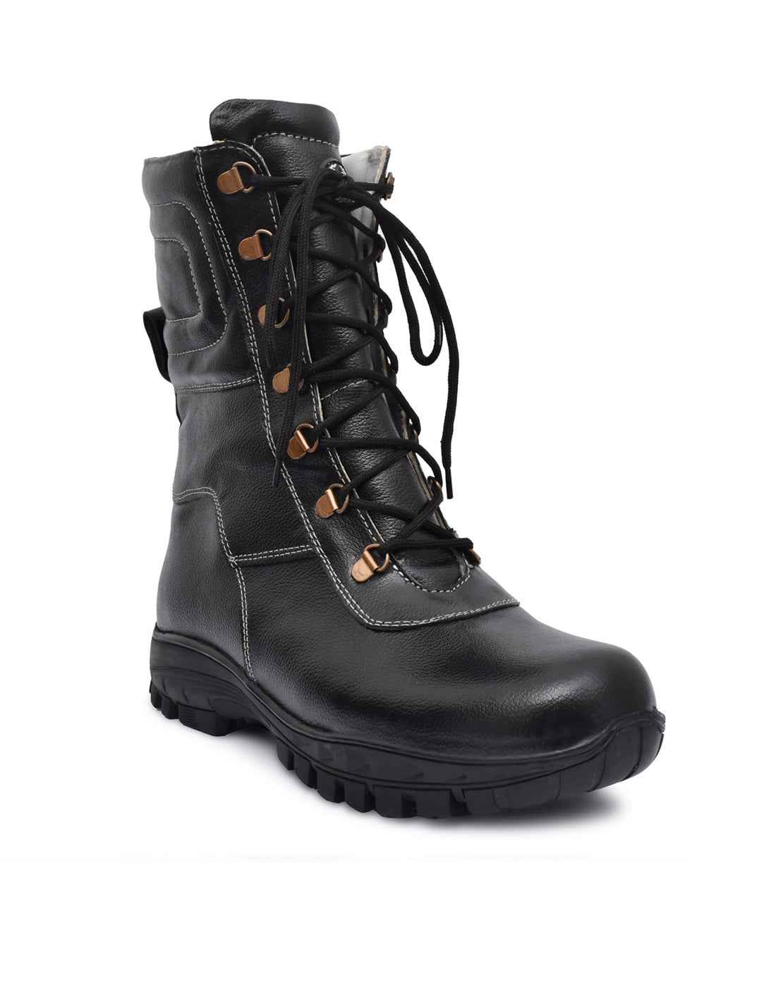 Cold Room Insulated Black leather Thermal Boots by ASM. T704-Black