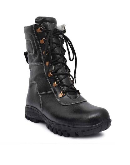 Cold Room Insulated Black leather Thermal Boots by ASM. T704-Black
