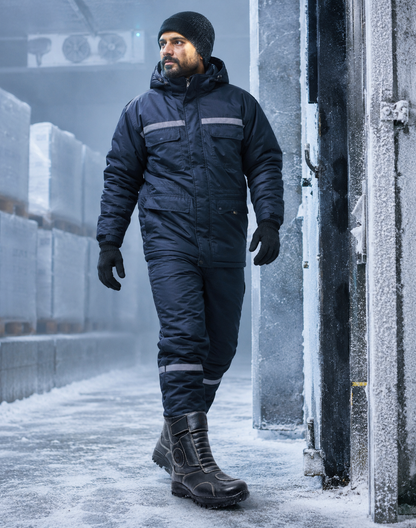 Cold Room Insulated Black leather Thermal Boots by ASM. T710-Black