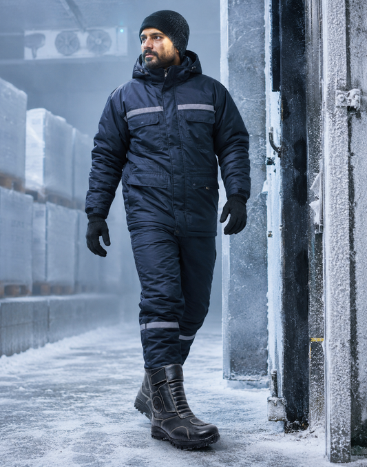 Cold Room Insulated Black leather Thermal Boots by ASM. T710-Black