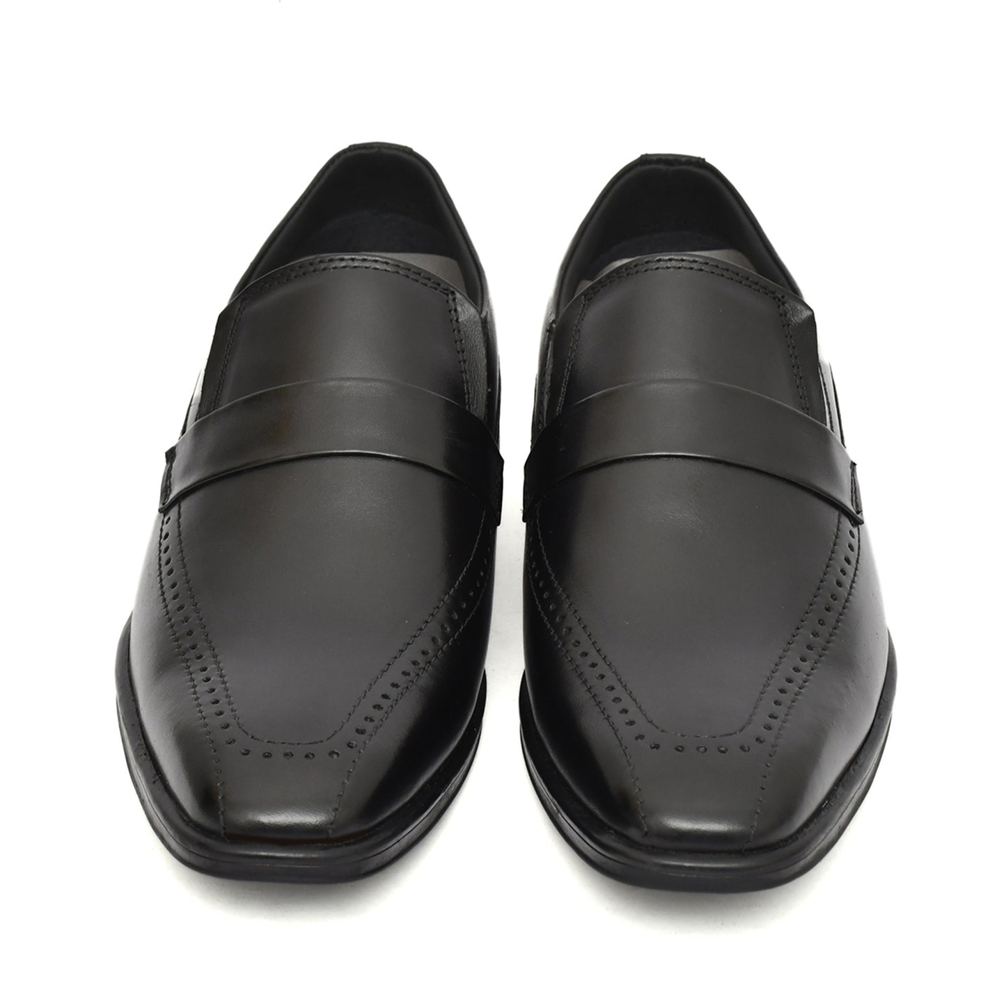 Penny loafers :  Black leather Penny loafer Memory foam footpad. Article : Al01-Black