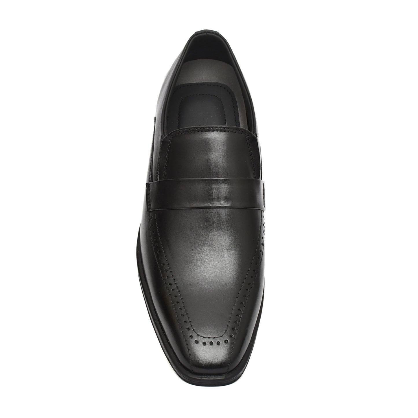 Penny loafers :  Black leather Penny loafer Memory foam footpad. Article : Al01-Black