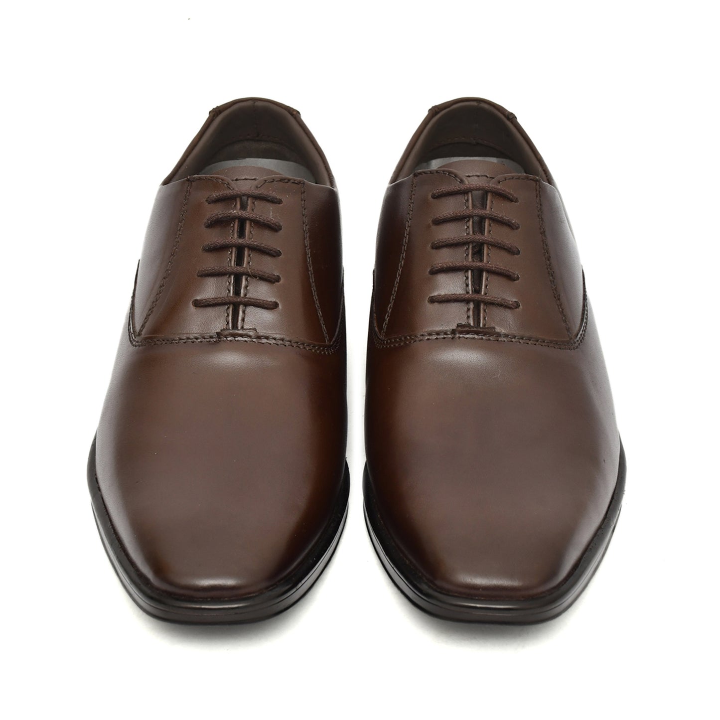 Derby Shoes : Brown Leather Derby Shoes for men with Memory foam footpad. Article: AL04-Brown