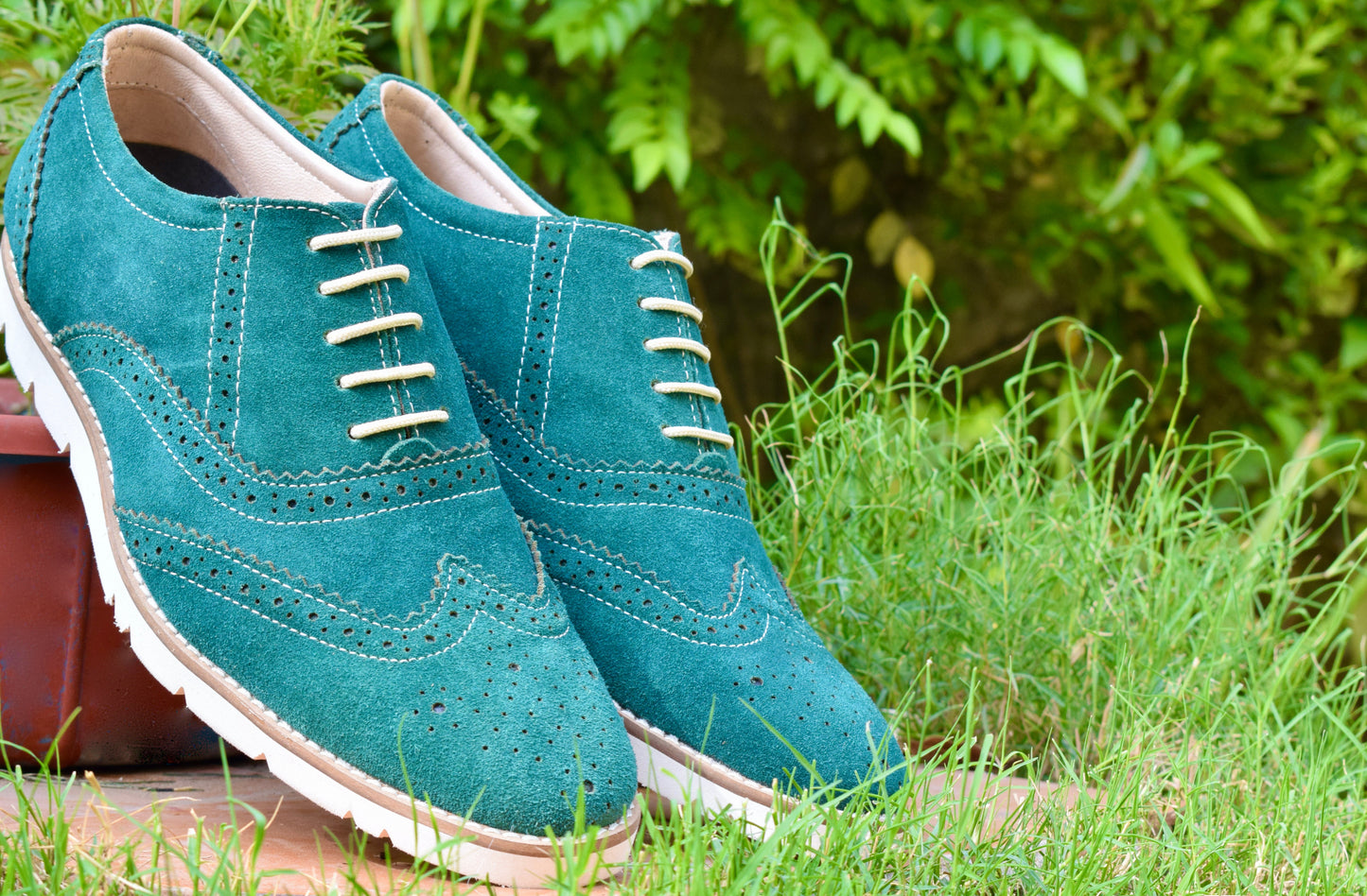 Sneakers : Sky Blue Suede leather Sneakers with Memory foam footpad. Article : SN30-SkyBlue