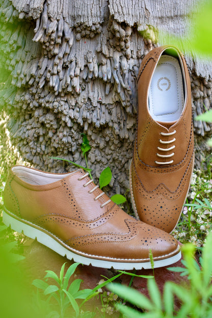 Sneakers : Tan Suede leather Sneakers with Memory foam footpad. Article : SN30-GTan