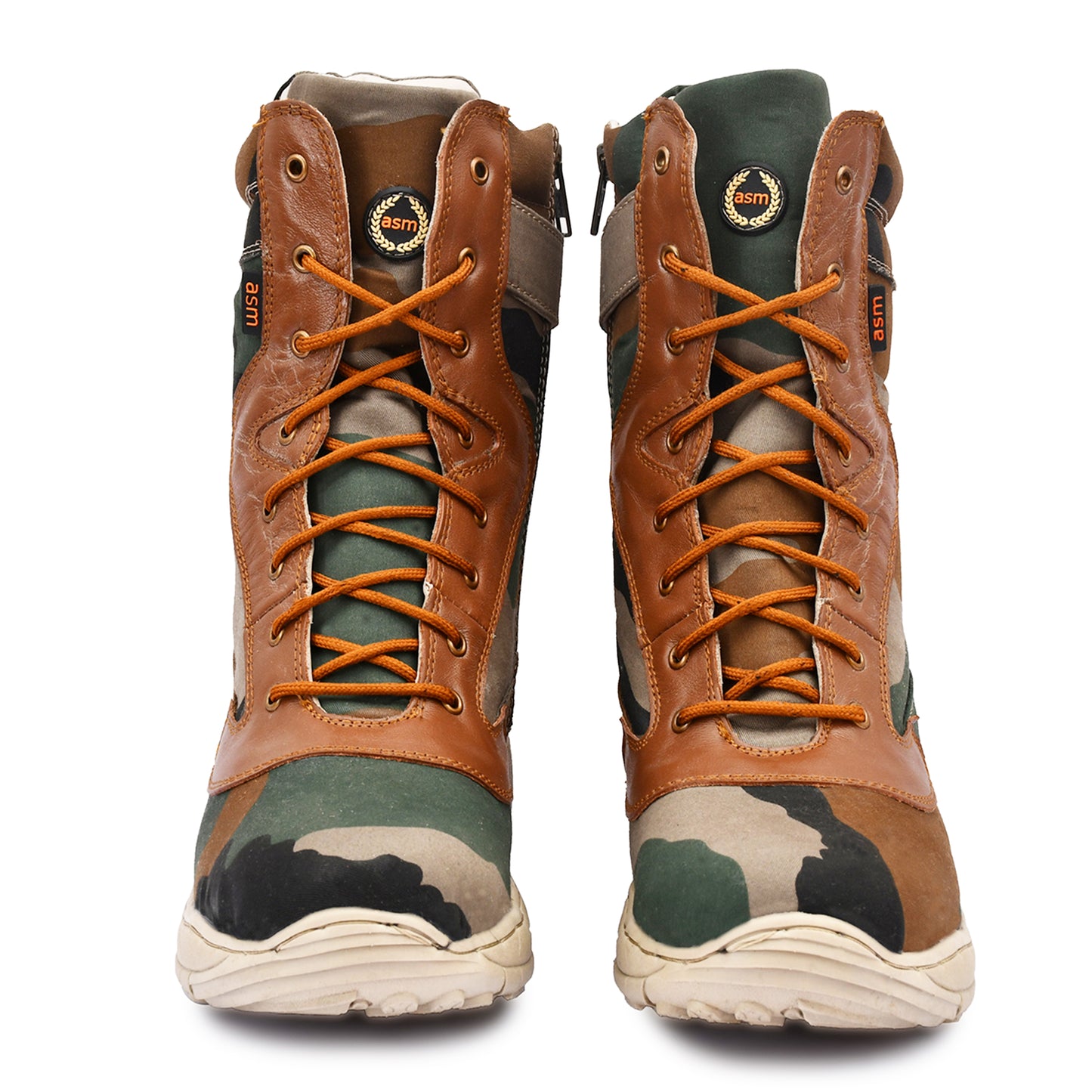 Tactical Boots : Camouflage army boots with Side chain & Memory foam footpad.