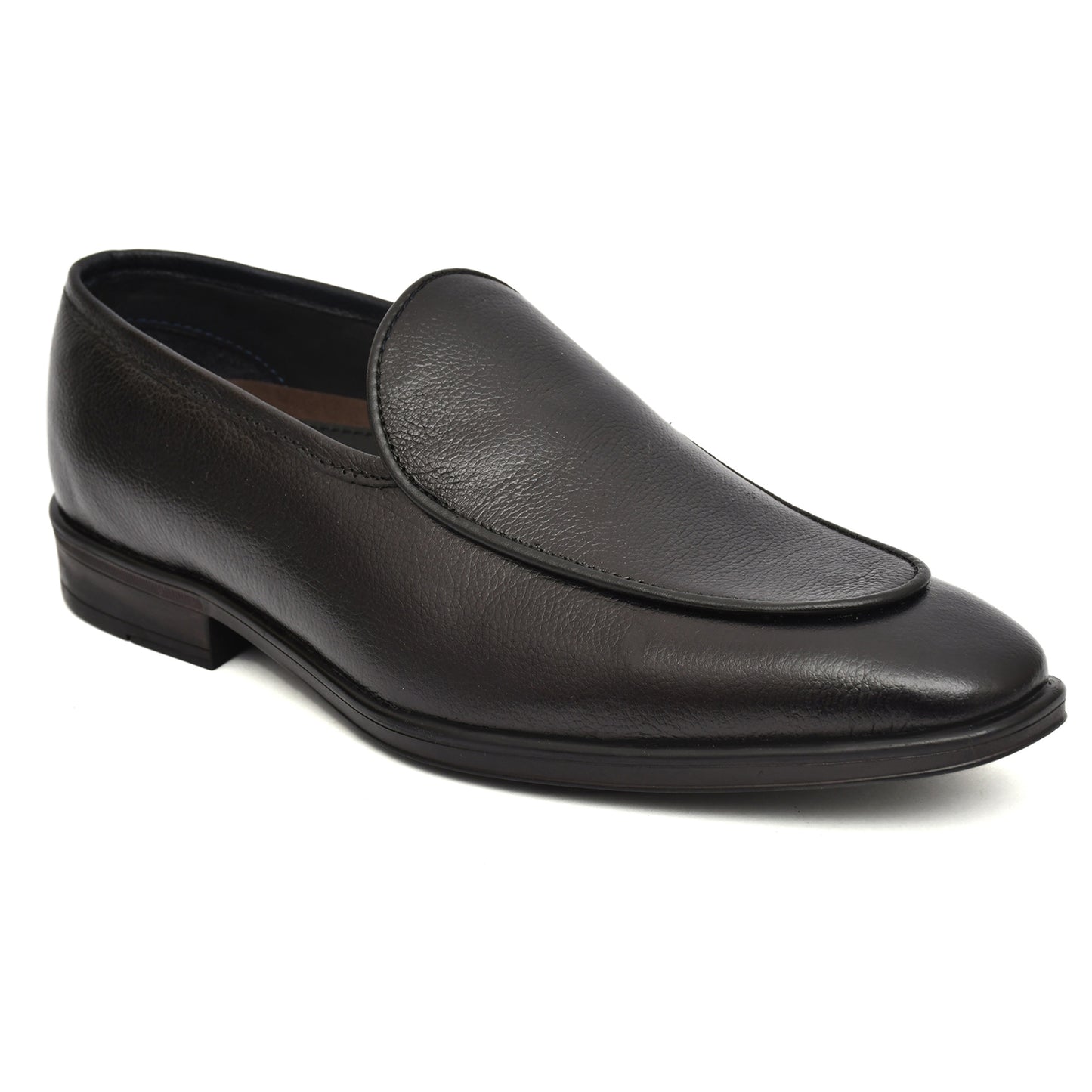 Penny loafers :  Black leather Penny loafers with Memory foam footpad. Article : Al108-Black