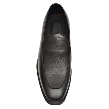 Penny loafers :  Black leather Penny loafers with Memory foam footpad. Article : Al108-Black