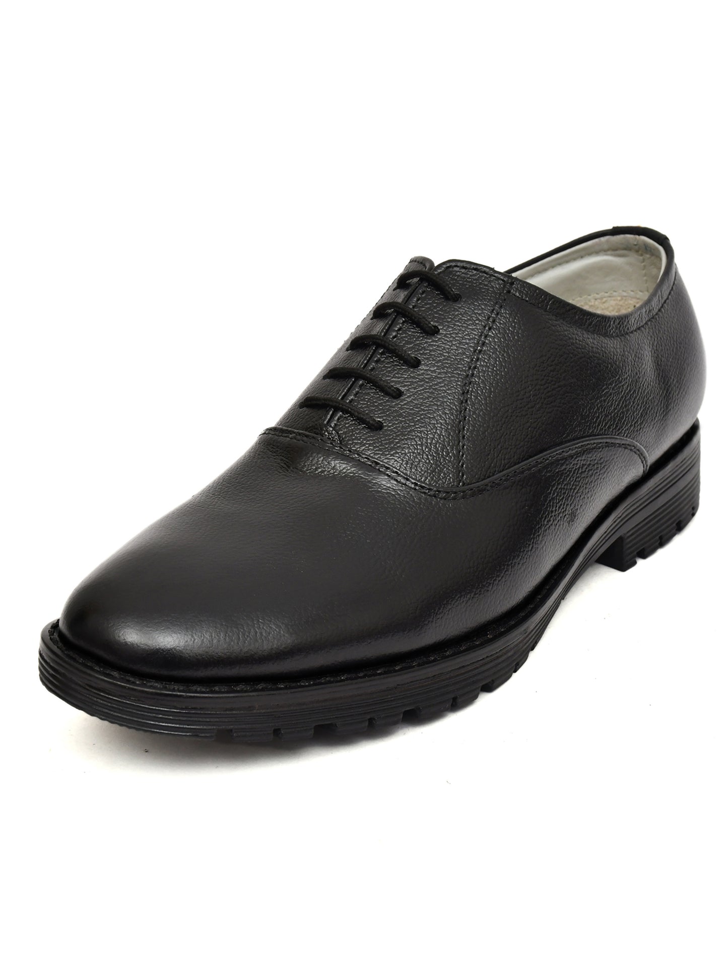 Derby Shoes : Genuine Black leather formal shoes by AMS. Article-102A