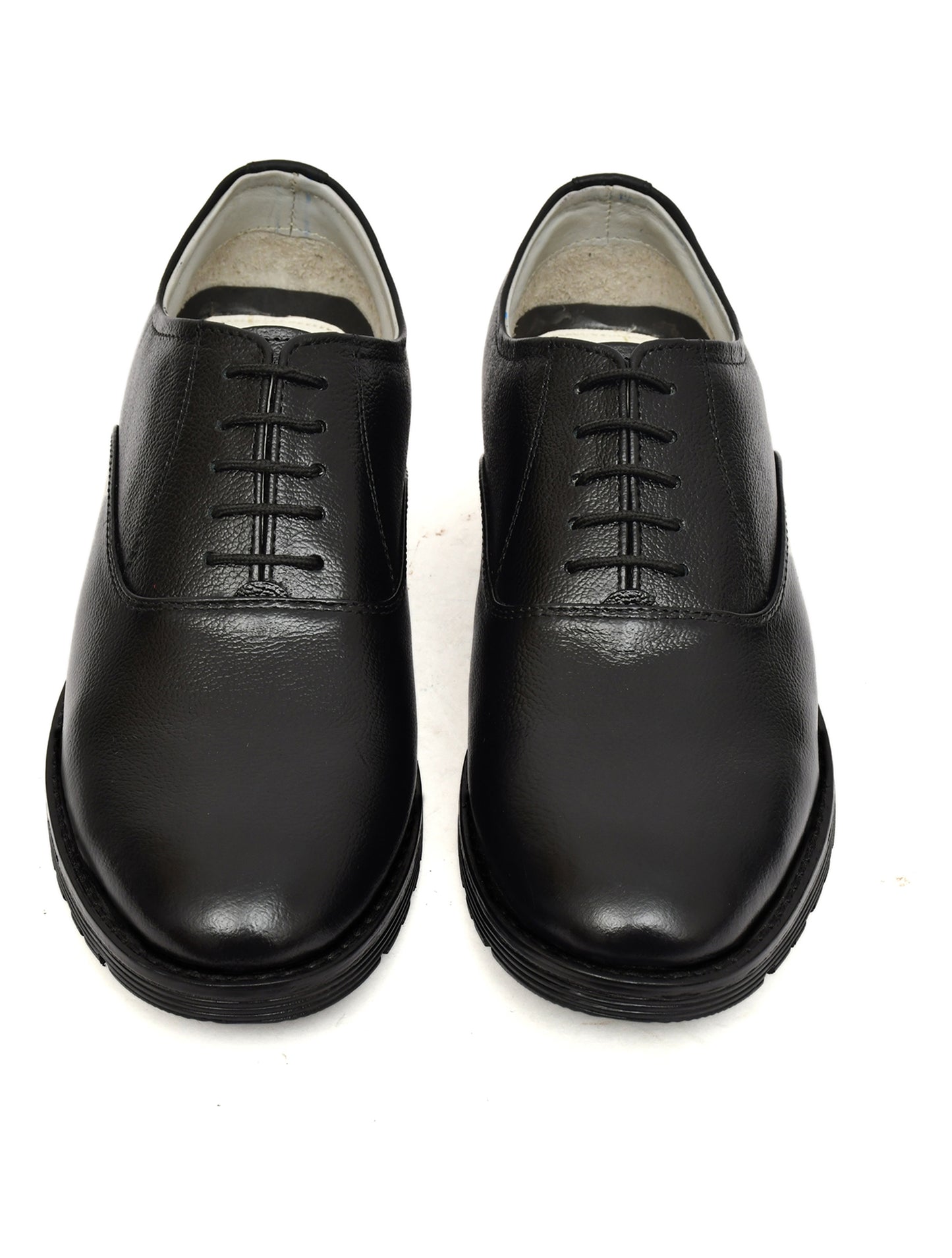 Derby Shoes : Genuine Black leather formal shoes by AMS. Article-102A