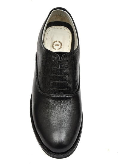 Derby Shoes : Genuine Black leather formal shoes by AMS. Article-102A