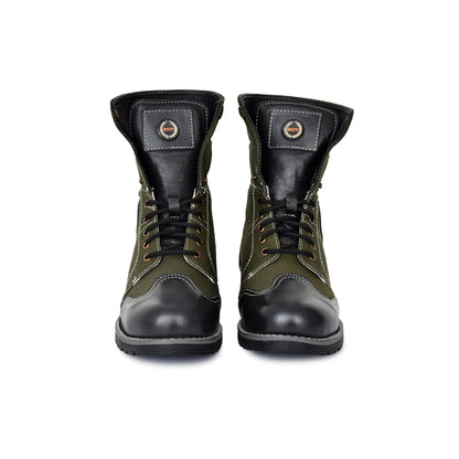 Biker Boots : 6 & 9 Inches Foldable Leather with heavy duty Rubber sole.