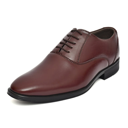 Derby Shoes : Wine Leather Derby Shoes for men with Memory foam footpad. Article: AL04-Wine
