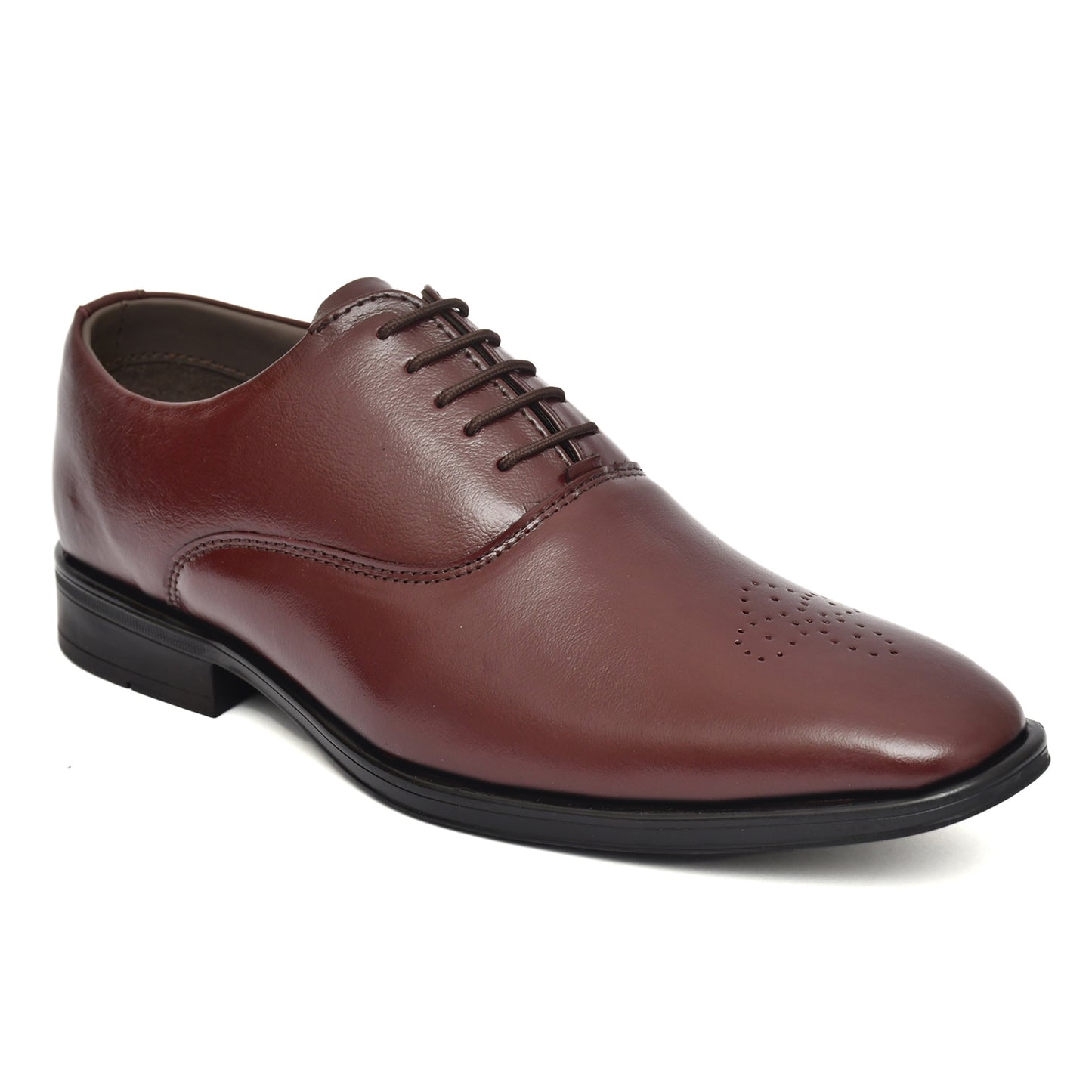 Derby Shoes : Leather Derby Shoes for men with Memory foam footpad. Article : AL02-Wine