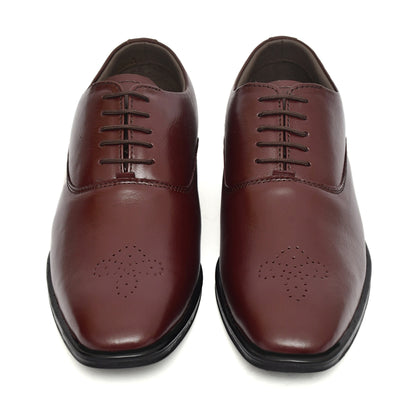 Derby Shoes : Leather Derby Shoes for men with Memory foam footpad. Article : AL02-Wine