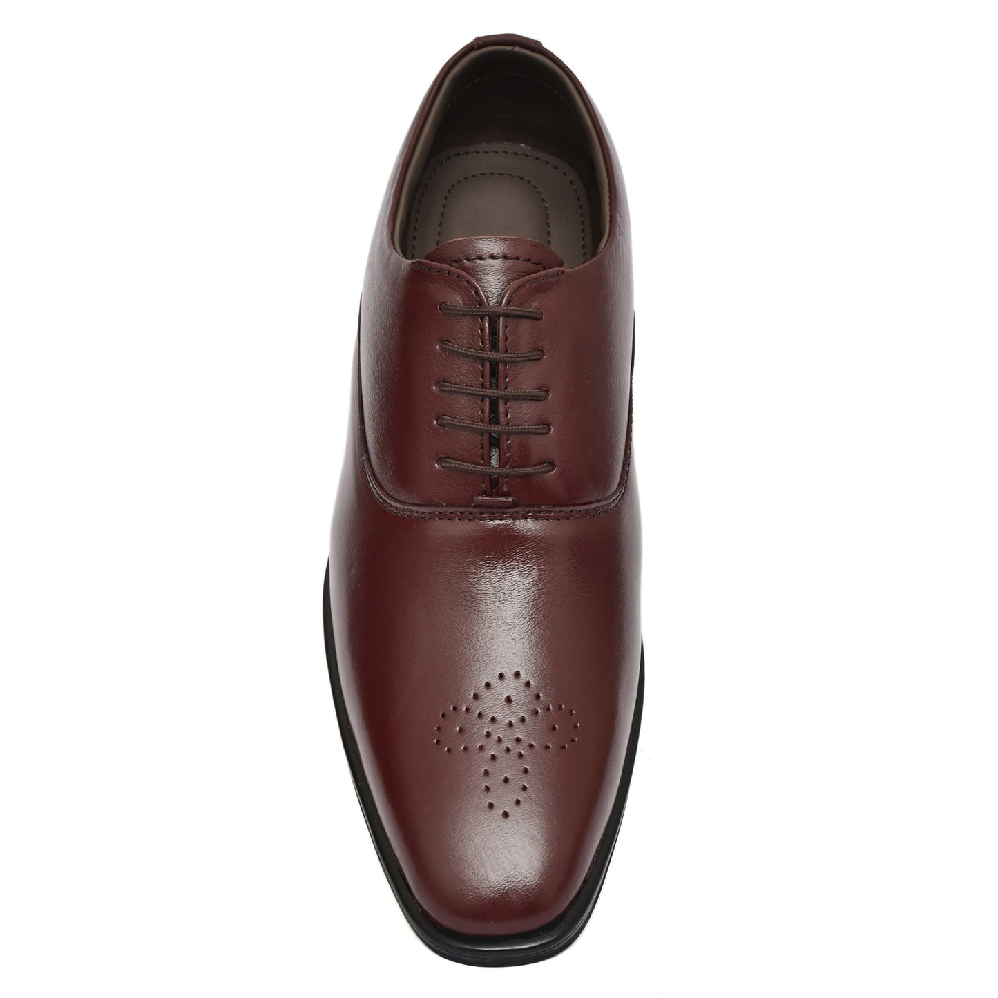 Derby Shoes : Leather Derby Shoes for men with Memory foam footpad. Article : AL02-Wine
