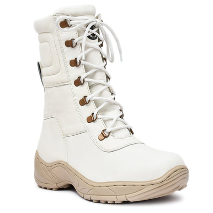 Cold Room Insulated White leather Thermal Boots by ASM. T704-White