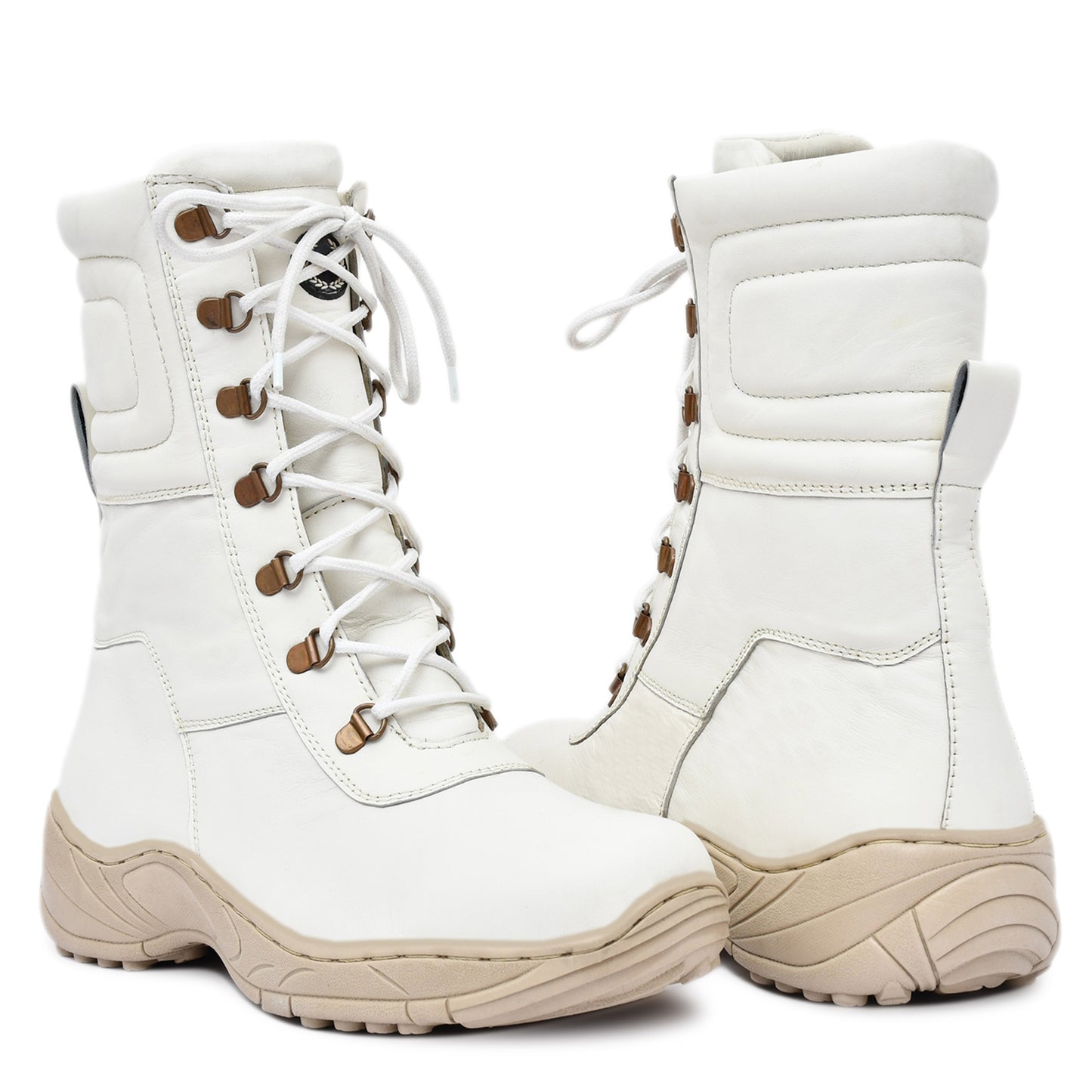 Cold Room Insulated White leather Thermal Boots by ASM. T704-White