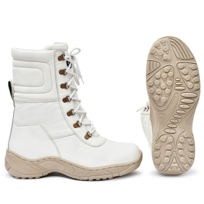 Cold Room Insulated White leather Thermal Boots by ASM. T704-White