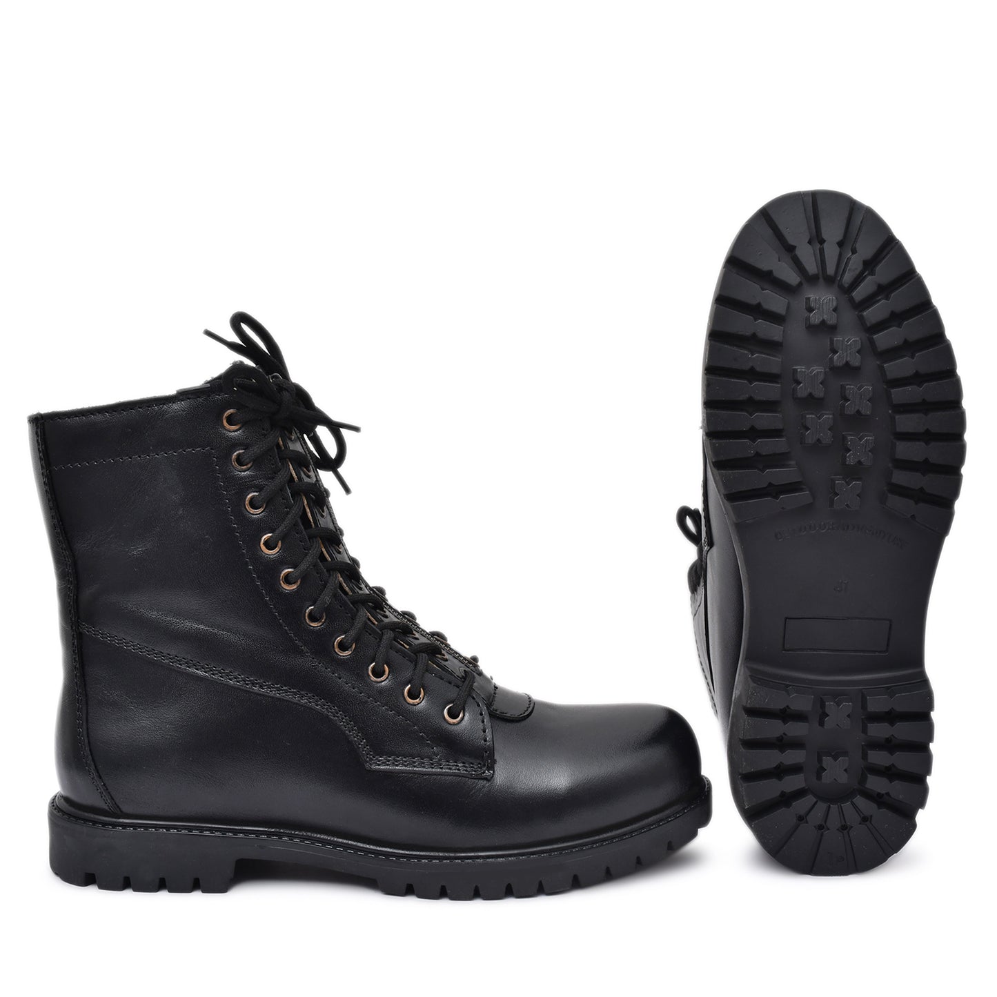 Pilots Boots : Black leather boots for Pilots with Memory foam footpad. Article : 610BE