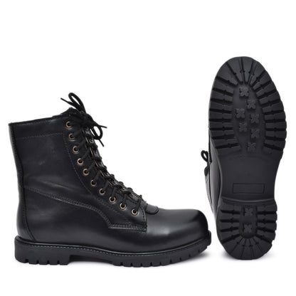 Pilots Boots : Black leather boots for Pilots with Memory foam footpad. Article : 610BE
