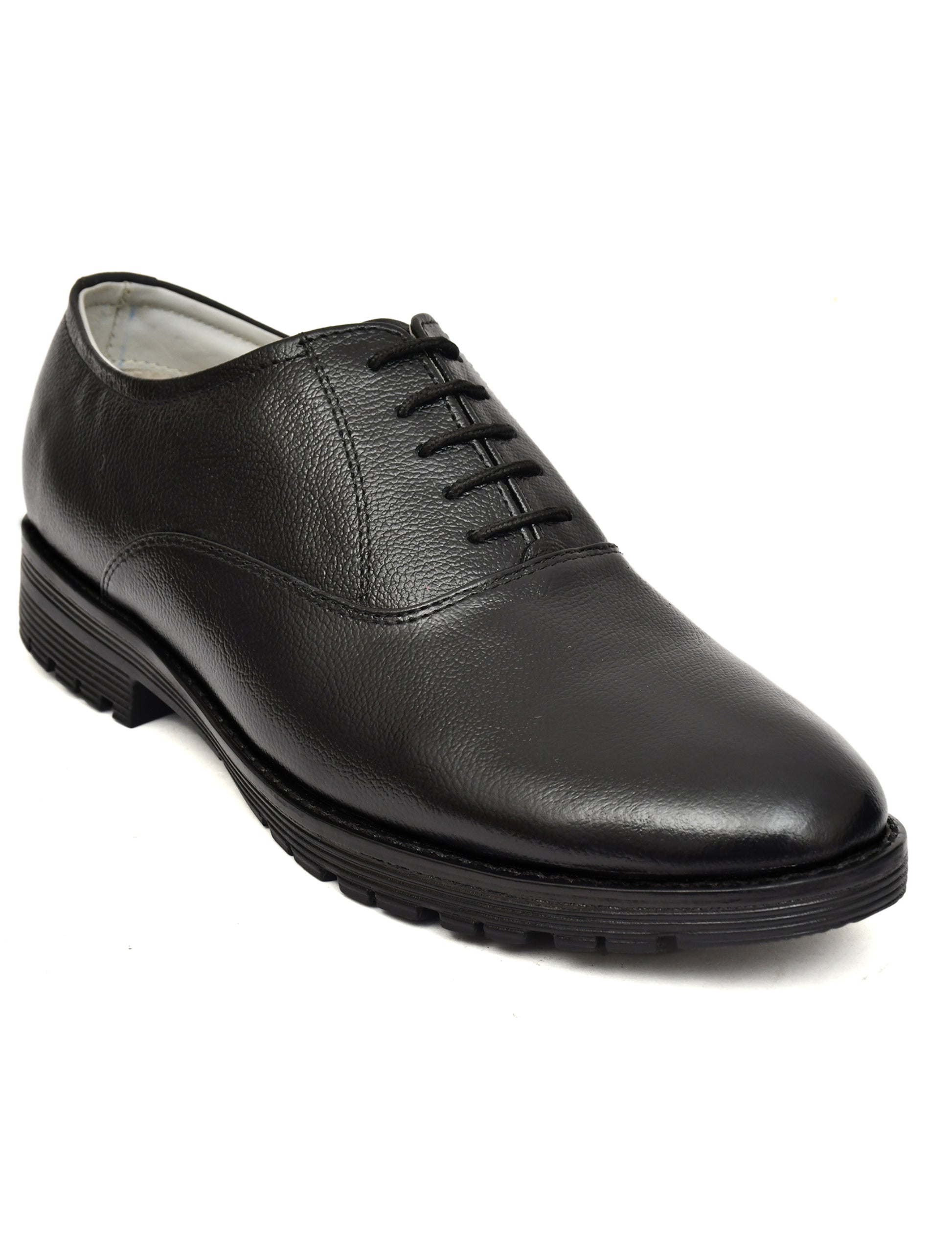 Derby Shoes : Genuine Black leather formal shoes by AMS. Article-102A