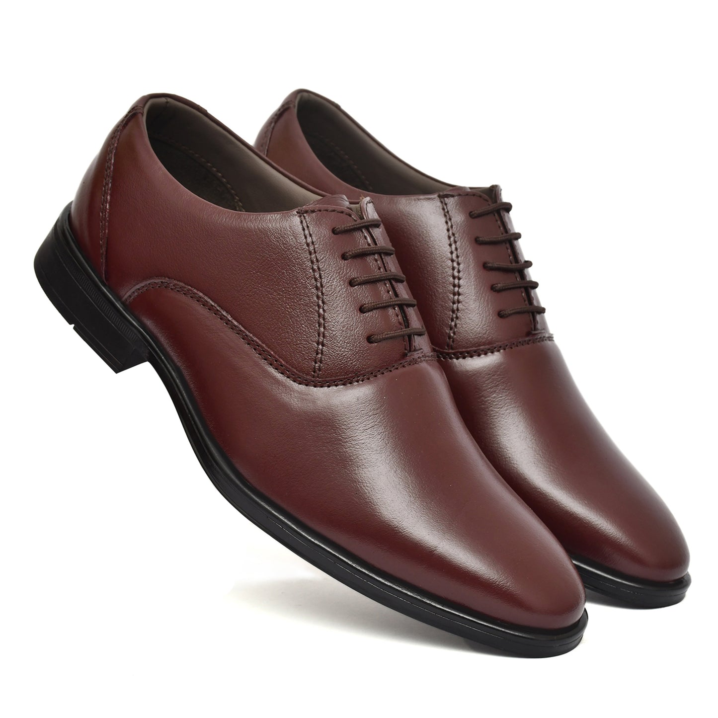 Derby Shoes : Wine Leather Derby Shoes for men with Memory foam footpad. Article: AL04-Wine