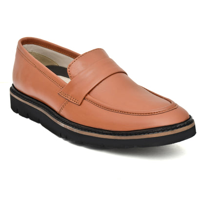 Penny loafers :  Tan leather Penny loafer Memory foam footpad. Article : 107PE-Tan