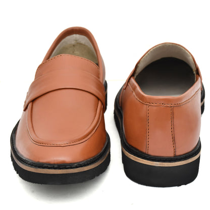 Penny loafers :  Tan leather Penny loafer Memory foam footpad. Article : 107PE-Tan