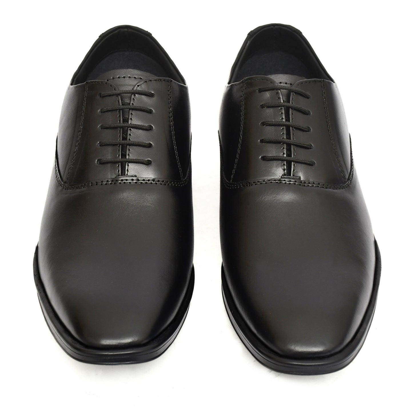 Derby Shoes : Leather Derby Shoes for men with Memory foam footpad. Article : AL04-Black
