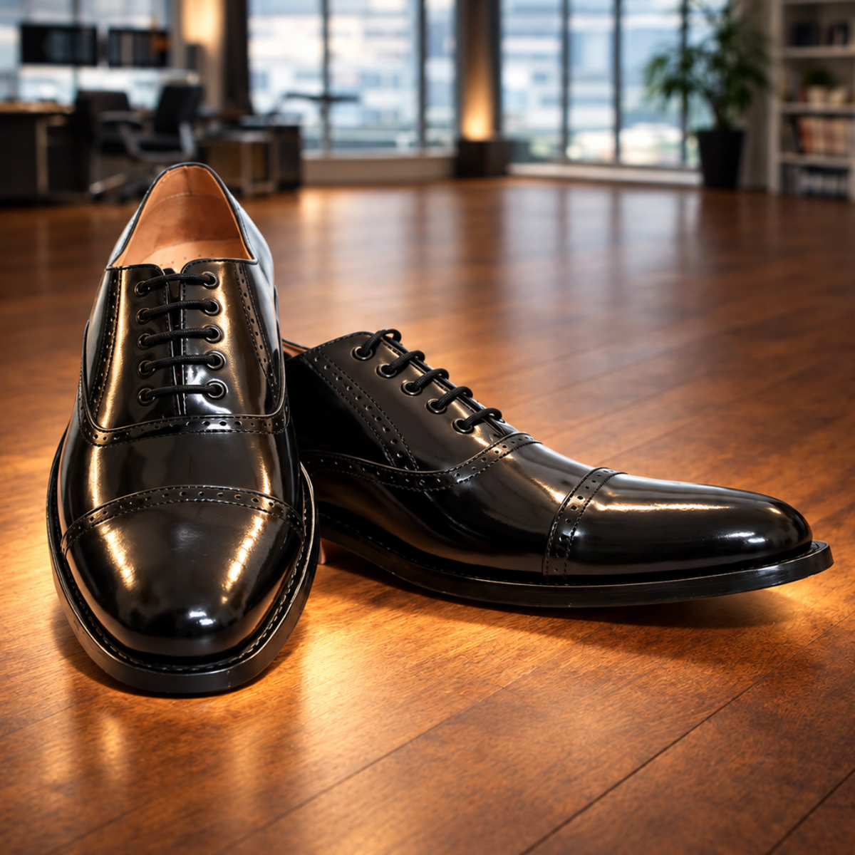 Elevator Shoes : 3″ Inches Hidden Height Increasing Black Leather Oxford Shoes. - Agra Shoe Mart
