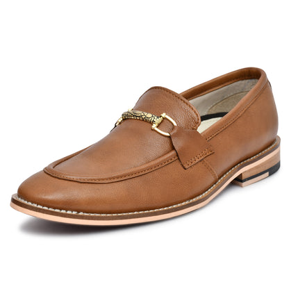Penny loafers : Tan leather Penny loafer with Memory foam footpad. Article : HU301-Tan