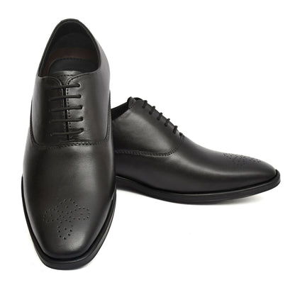Derby Shoes : Black leather Derby Shoes for men with Memory foam footpad. Article : AL02-Black