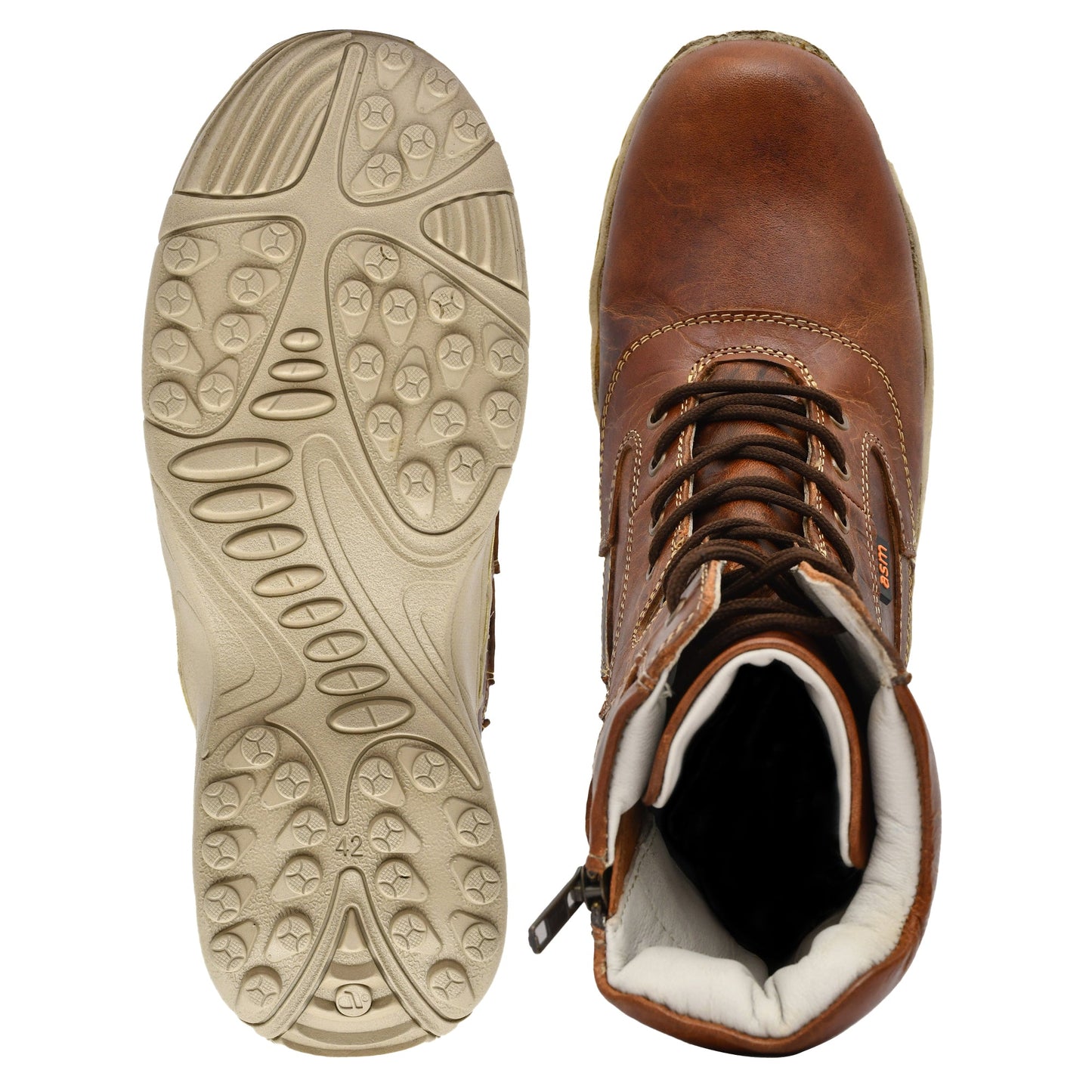 Biker Boots : Brown leather Rider boots for bikers with Steel toe.
