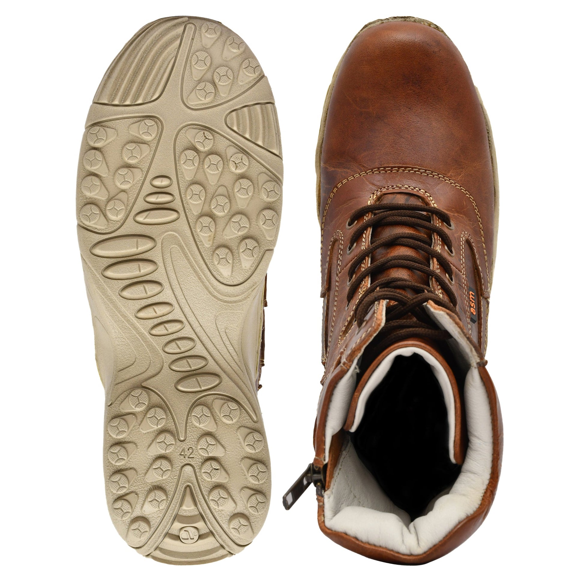 Biker Boots : Brown leather Rider boots for bikers with Steel toe.