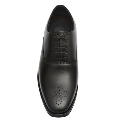Derby Shoes : Black leather Derby Shoes for men with Memory foam footpad. Article : AL02-Black