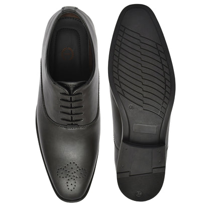 Derby Shoes : Black leather Derby Shoes for men with Memory foam footpad. Article : AL02-Black