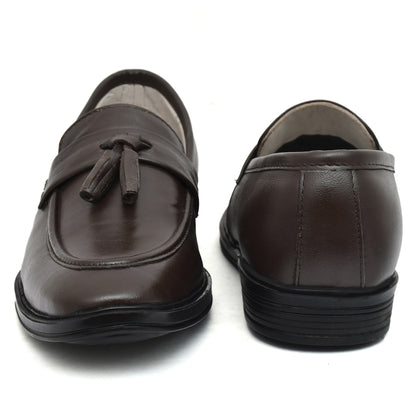 Penny loafers : Brown leather Penny loafer with Tassel & Memory foam footpad. Article : 107T-Brown