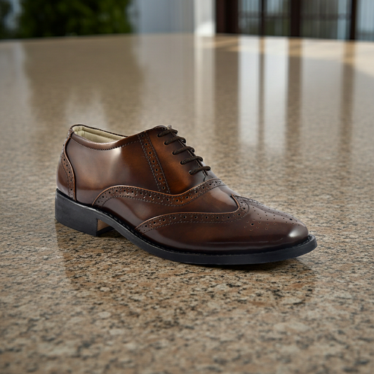 Goodyear_Welted_Brogue_Shoes_Tan_Brush_off_leather_with_Memory_foam_footpad.