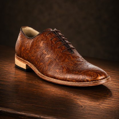 Scarpe Derby Goodyear Welted color cuoio - Pelle Flora color cuoio con plantare in memory foam