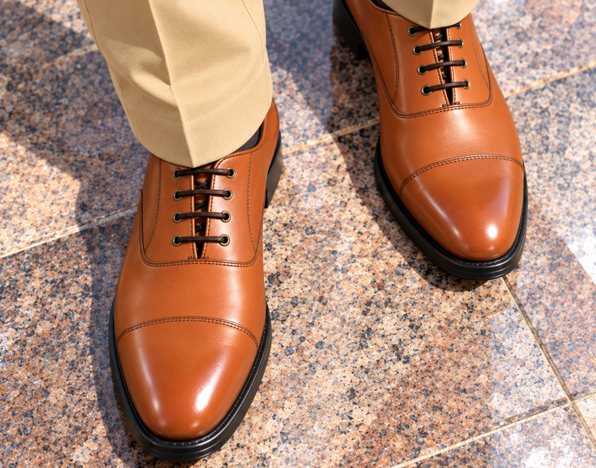 IPS_Officers_Police_Oxford_Shoes_Genuine_leather_handmade_Goodyear_construction_with_Memory_foam_footpad._H106