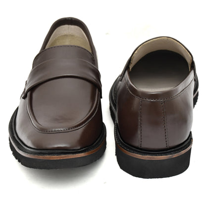 Penny loafers :  Brown leather Penny loafer Memory foam footpad. Article : 107PE-Brown